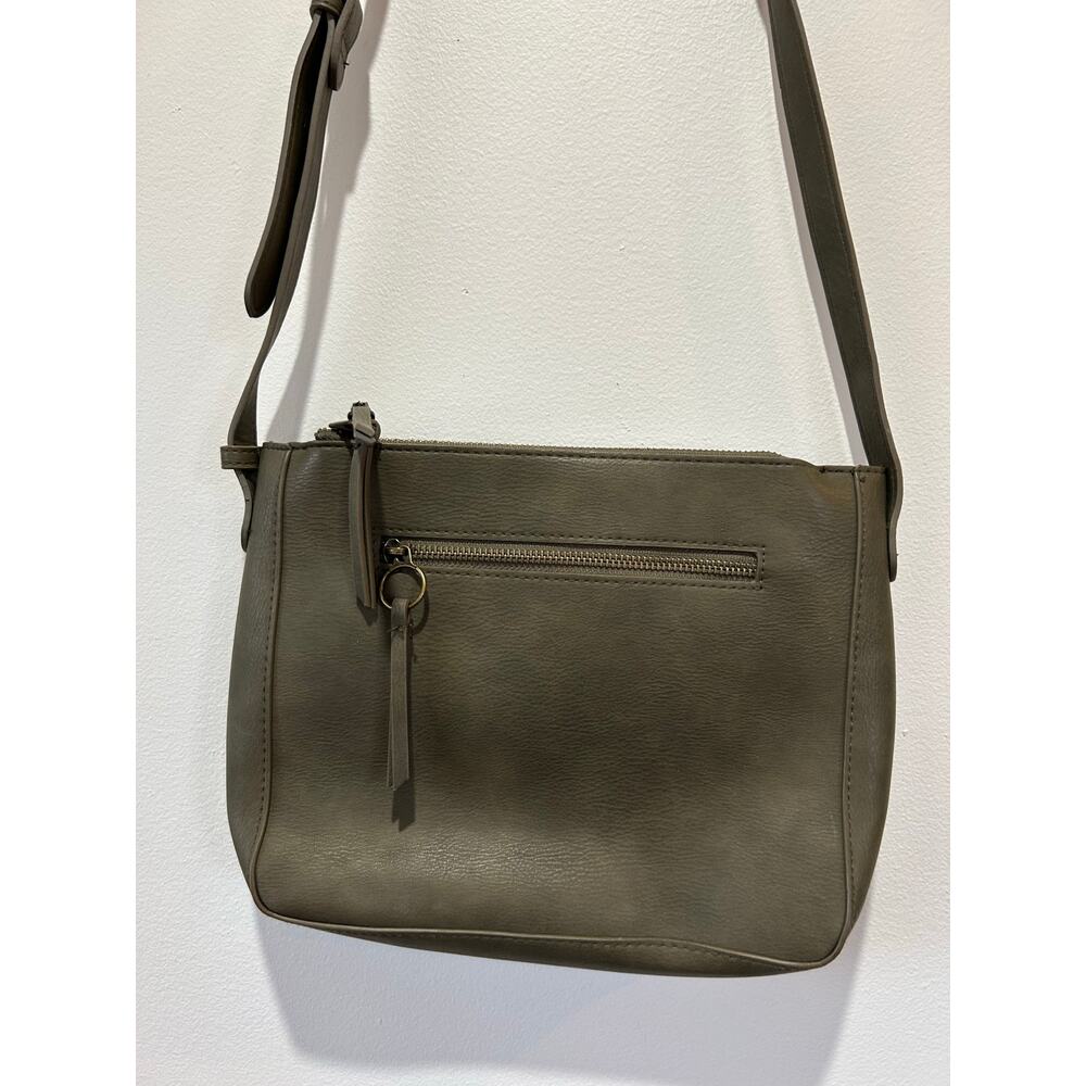 Target green faux leather cross body bag